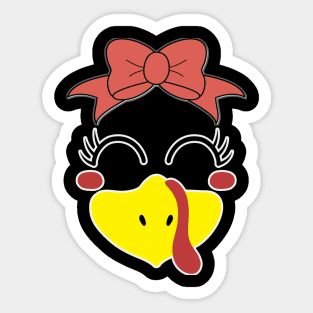 turkey face for women eyelashes Sticker